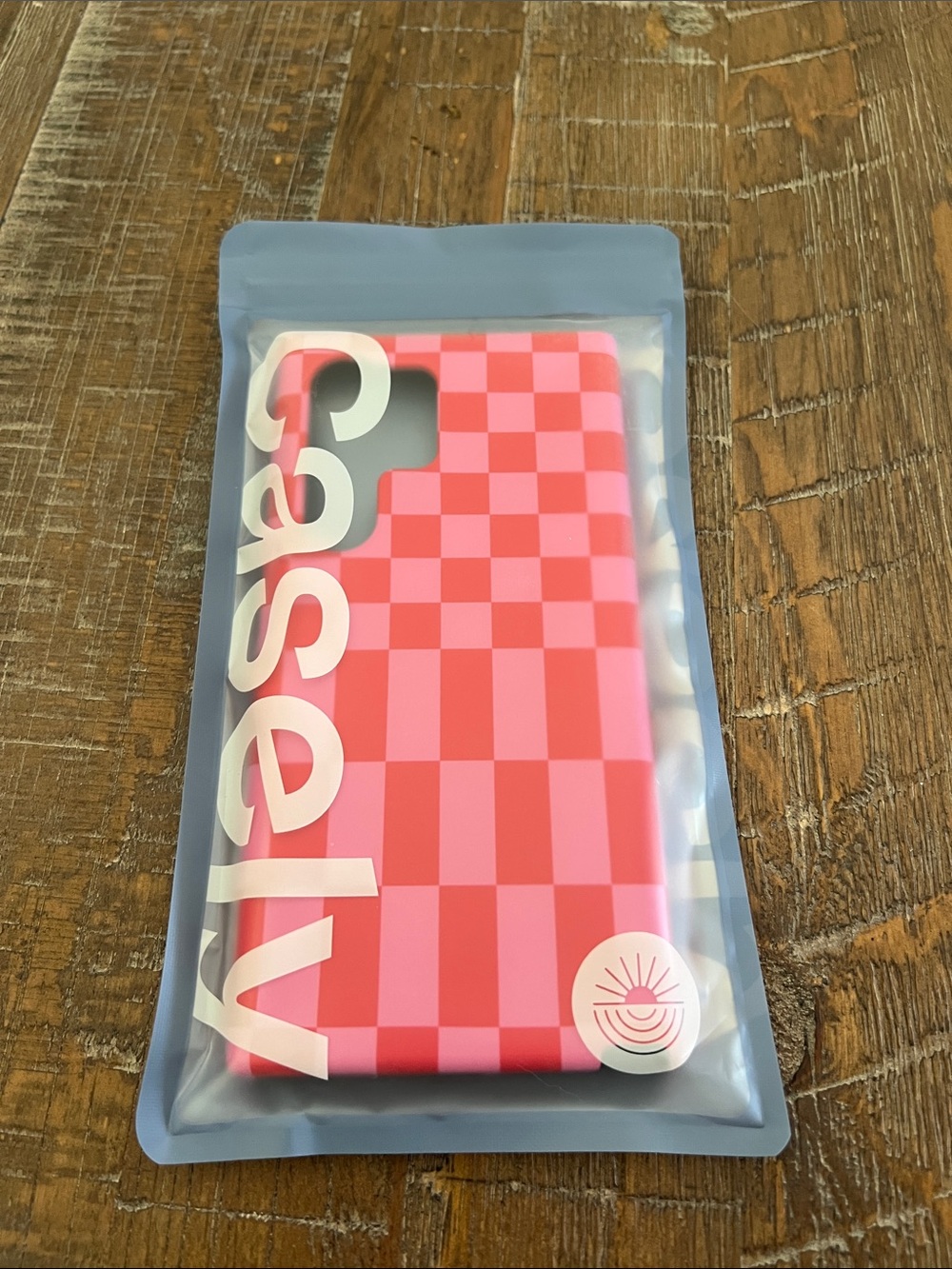 Casely Galaxy S 24 ultra phone cover Vibe Check Pink Checkerboard Phone Case